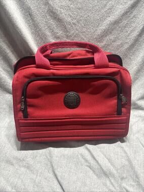Ricardo Beverly Hills Red Travel Toiletry Bag Hanging Organizer Makeup Shaving